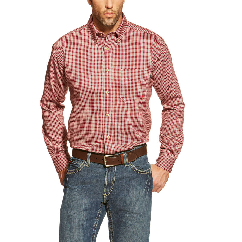 Camisas Ariat Fr Bell Work Rojas Hombre - Chile 762-RJMAYG